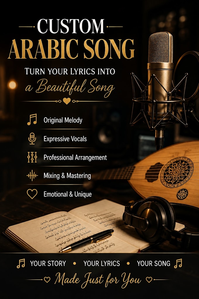 turn your arabic lyrics into a complete ai song