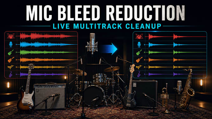 reduce microphone bleed in multitrack live recordings
