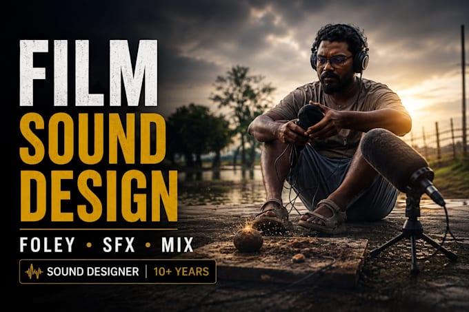 sound design, foley for your film or video