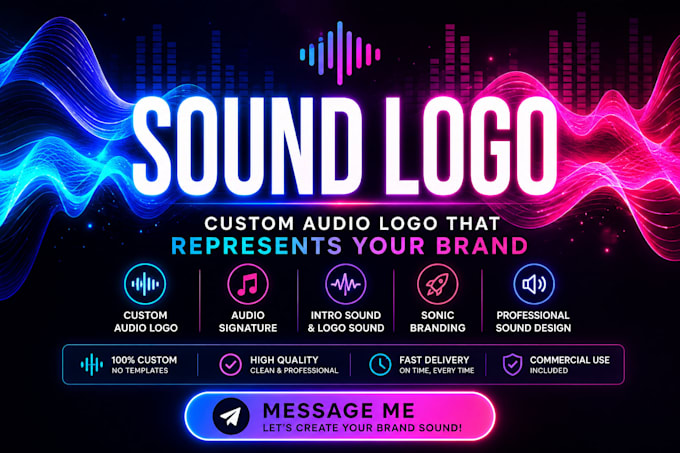 create a professional audio logo, audio signature, and sound design