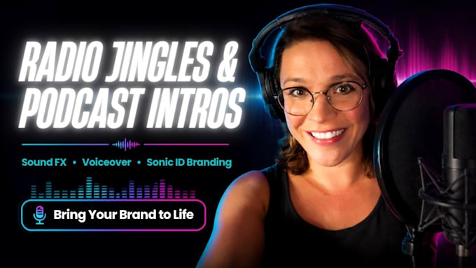 produce a radio jingle with sound fx and voiceover