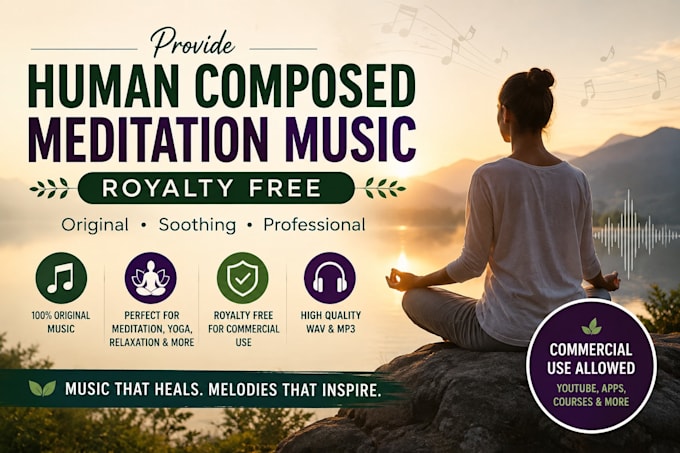 provide human composed royalty free meditation music