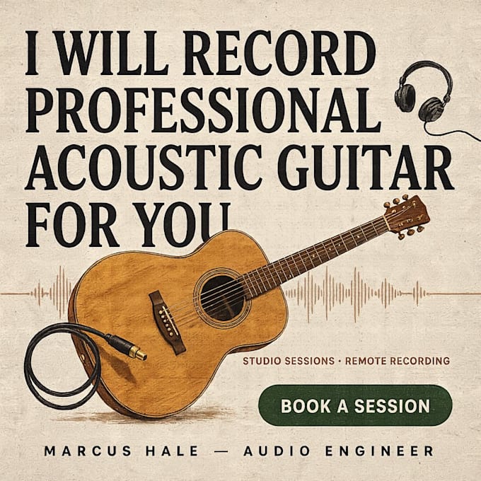 record professional acoustic guitar for you
