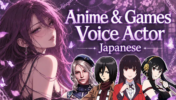be your female japanese anime game and voice actor