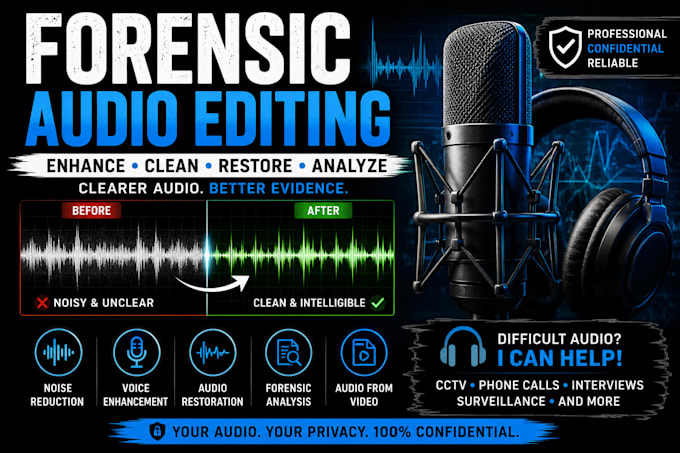 enhance, clean, restore and analyze forensic audio recordings