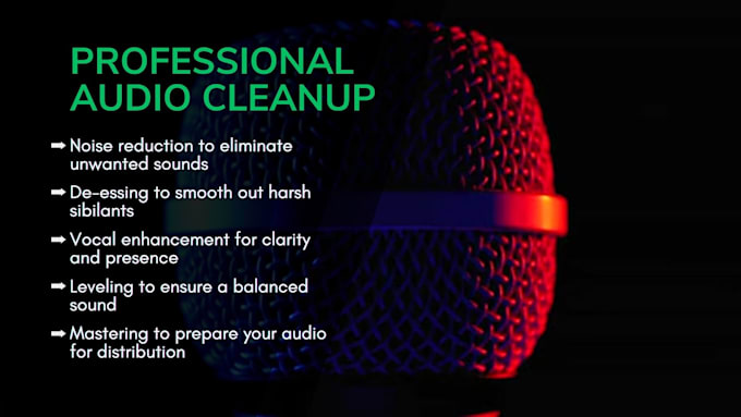 clean up and restore your vocal or audio recording