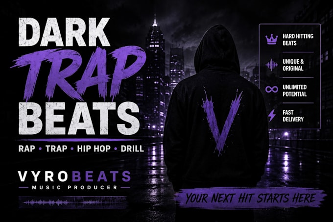 produce a dark trap beat for your rap song