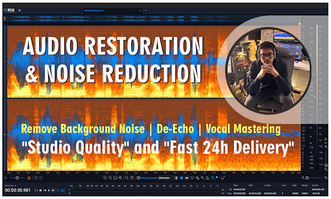 restore, clean, remove noise and fix your audio