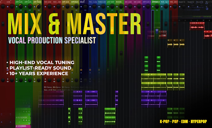 mix and master your cover or original song to radio standard