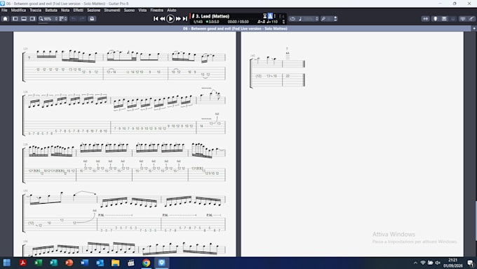 transcribe guitar solos by ear into tabs or sheet music