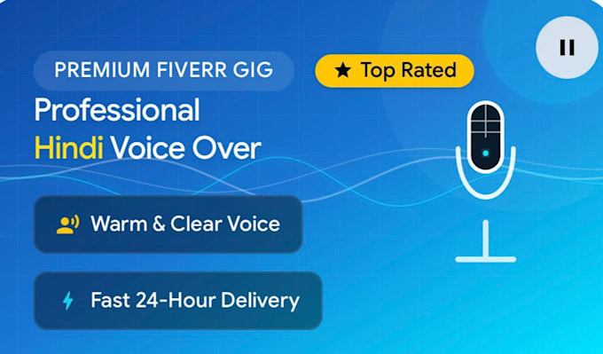 record a professional natural hindi voice over