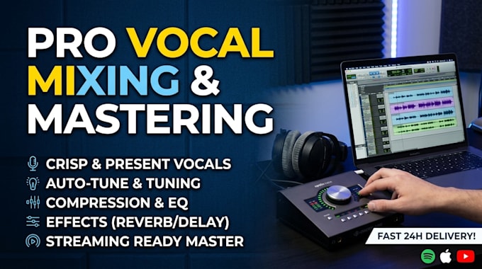 professionally tune, mix, and align your rap or pop vocals