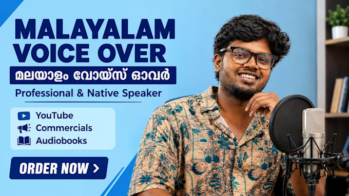 record a professional malayalam voice over