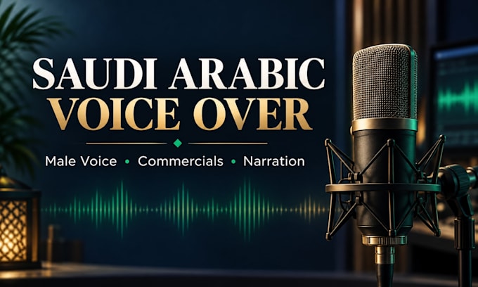 record a professional saudi arabic male voice over