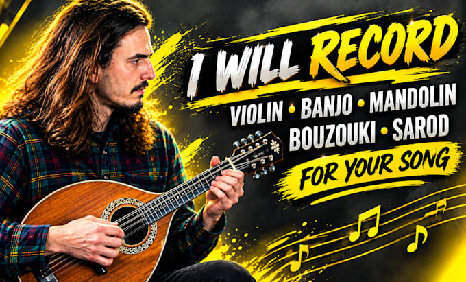 record bouzouki, banjo, mandolin, bouzouki or sarod for your song