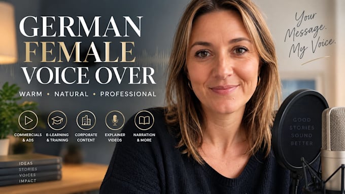 record a professional german female voice over