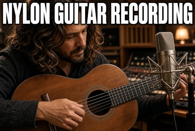 record professional nylon, classical, or flamenco guitar for your song
