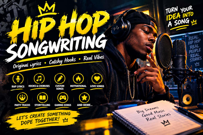 write and create a professional hip hop song for you