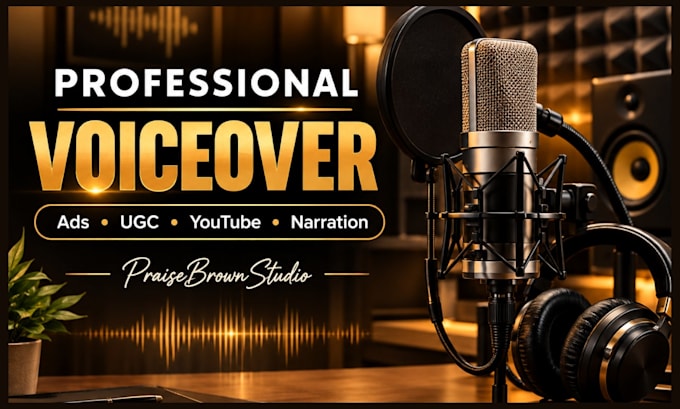 record a professional and narration voice over for your video, ad, or project