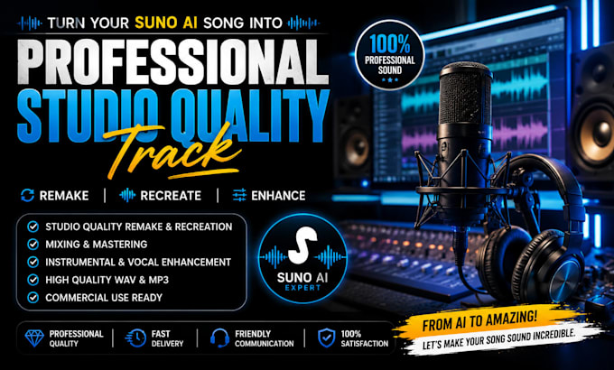 remake your suno ai song into a professional human produced track