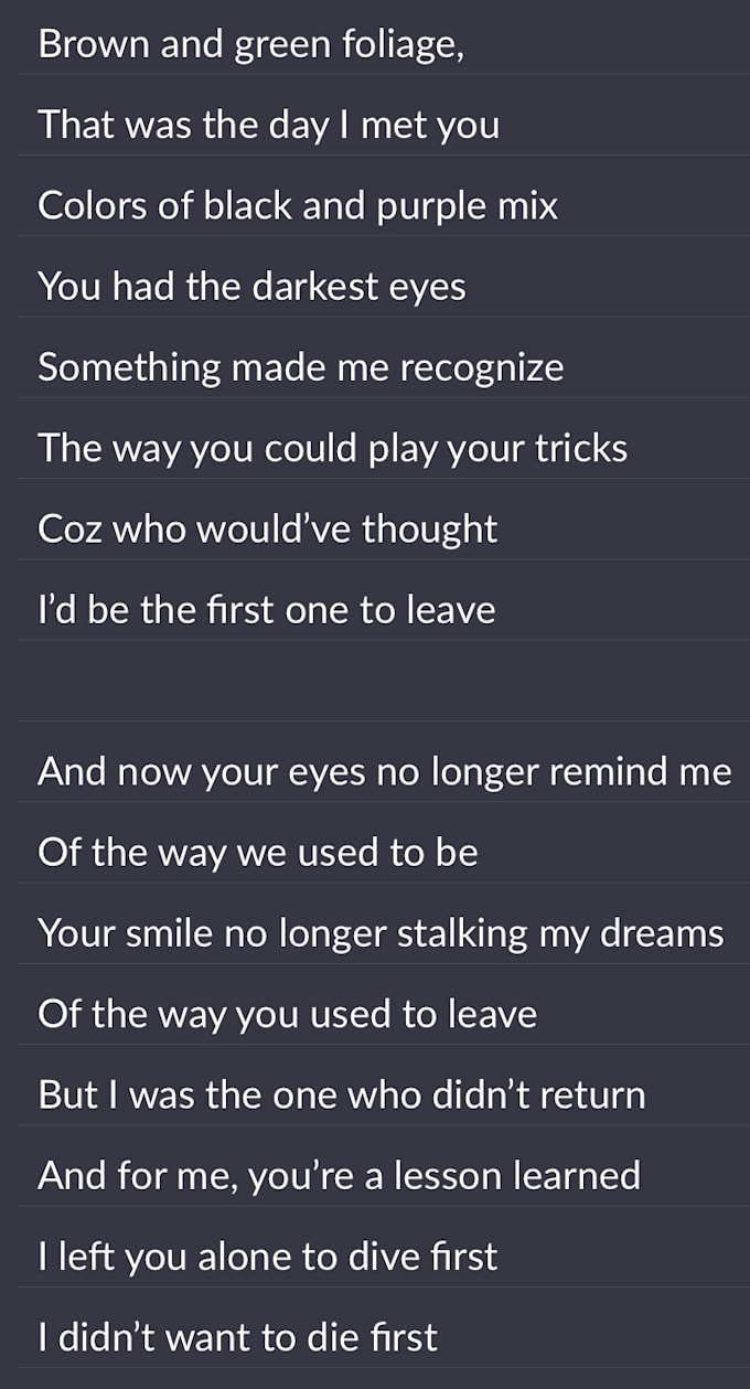 write full songs, separate verses, and poems