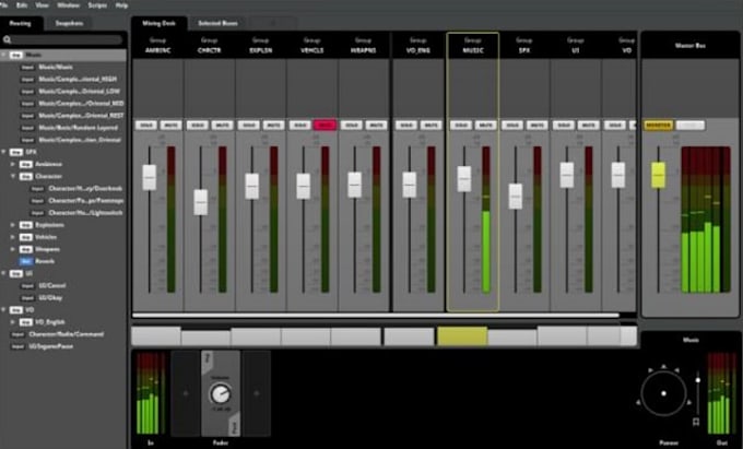 create game music, sound effects, sound design and implement fmod in unity
