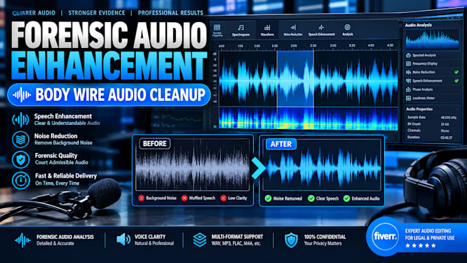 clean body wire audio and enhance speech clarity