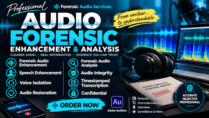 do forensic audio enhancement restoration noise reduction voice isolation