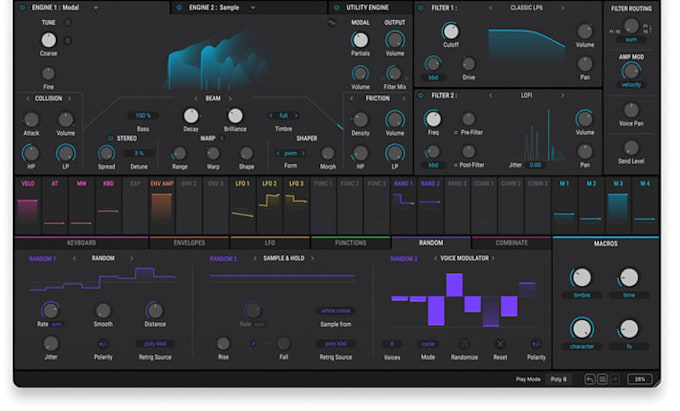 develop a commercial ready vst3, au, aax plugin with a modern UI, cross platform
