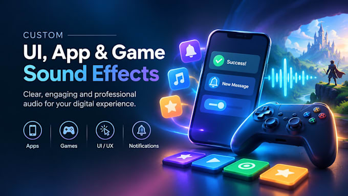 create custom UI, app and game sound effects