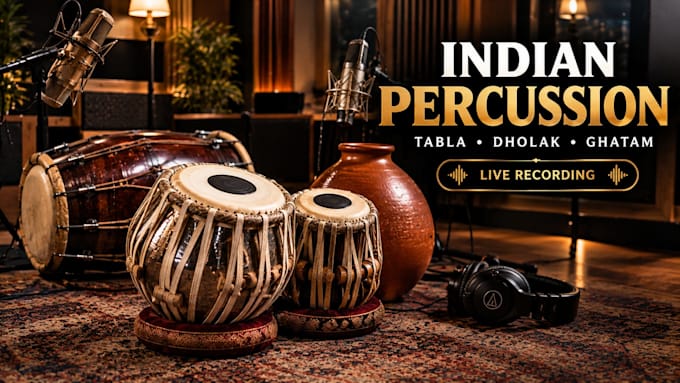 record authentic tabla, dholak and indian percussion for your music