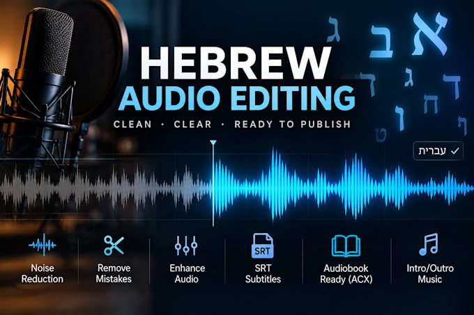professionally edit your hebrew audio