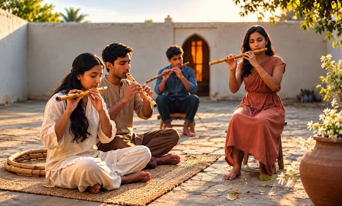 record authentic flute, bamdoo flute, plan flute and bansurii