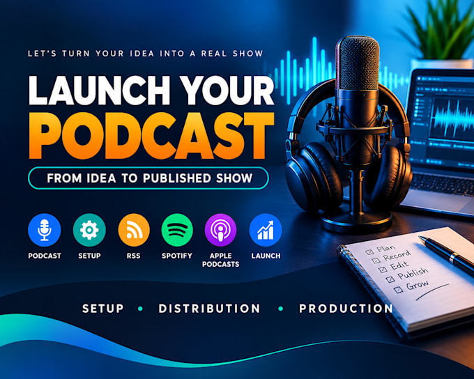 launch your podcast from scratch and publish it on major platforms