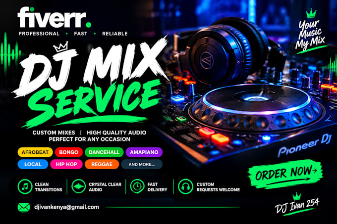 create a custom dj mixtape, wedding set, gym work out mix
