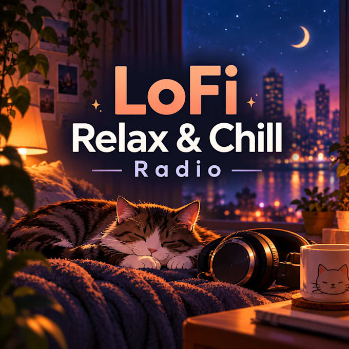 play your lofi chillhop or ambient song on licensed internet radio