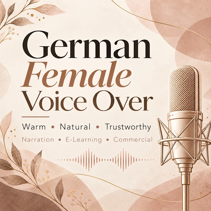 record a warm natural german female voice over