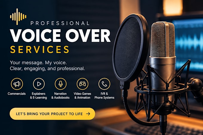 create a friendly, trustworthy and engaging voice over