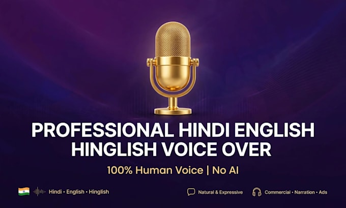 do hindi voice over, cartoon voice and hindi translation