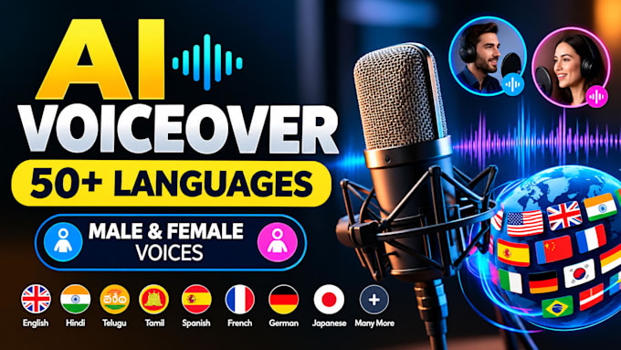 create natural ai voice over in 50 plus languages