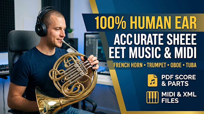 transcribe cornet and brass instruments into professional sheet music