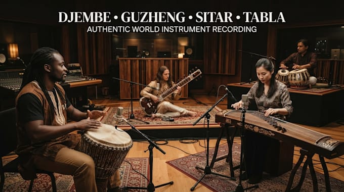 record guzheng, sitar djembe tabla for your song