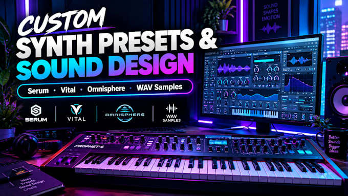 create custom synth presets, keyboard sound design, and sound banks