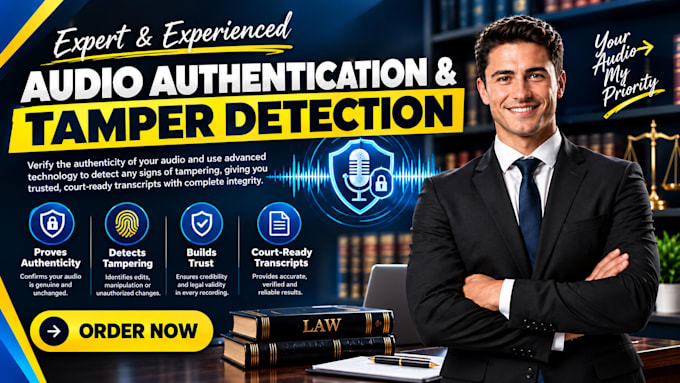 authenticate audio, detect tampering, edits, splicing, manipulation, recordings