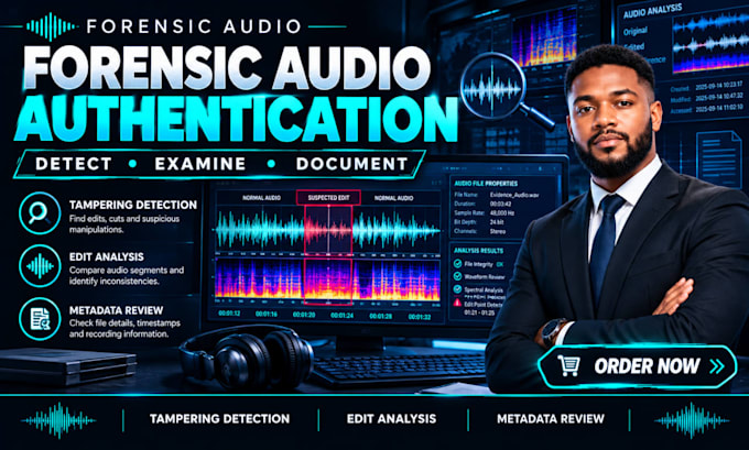 conduct forensic audio analysis, authentication and tampering detection