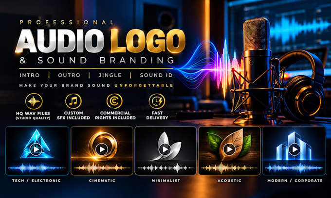 create a custom audio logo and professional sonic branding