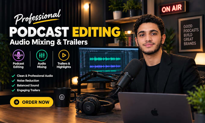do professional podcast editing, audio mixing and trailers