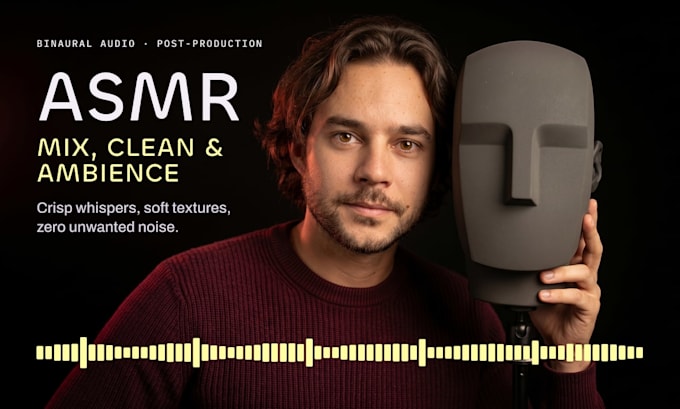 clean, mix and add binaural ambience to your asmr video