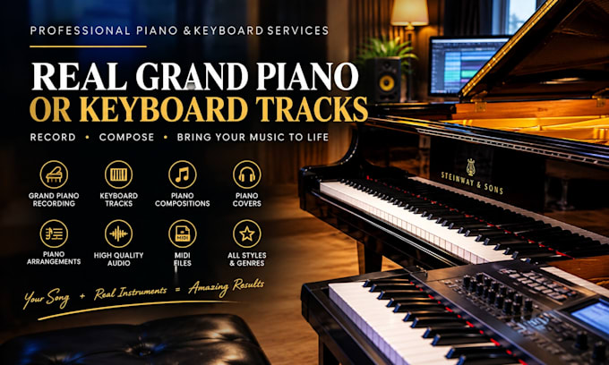 record or compose real grand piano or keyboard tracks