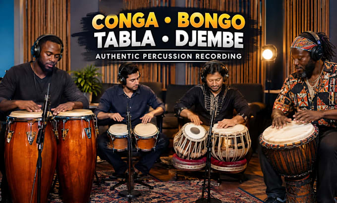record conga bonga tabla djembe for your song